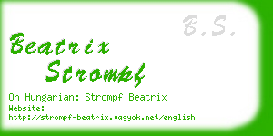 beatrix strompf business card